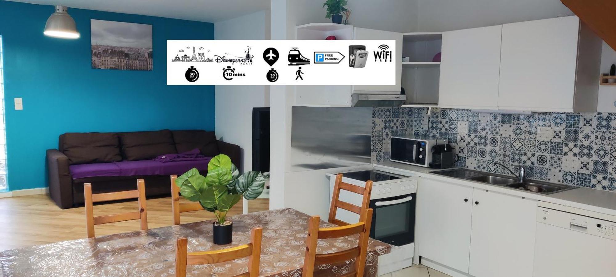 House Near Disneyland And Paris Apartment Bussy-Saint-Georges Bagian luar foto